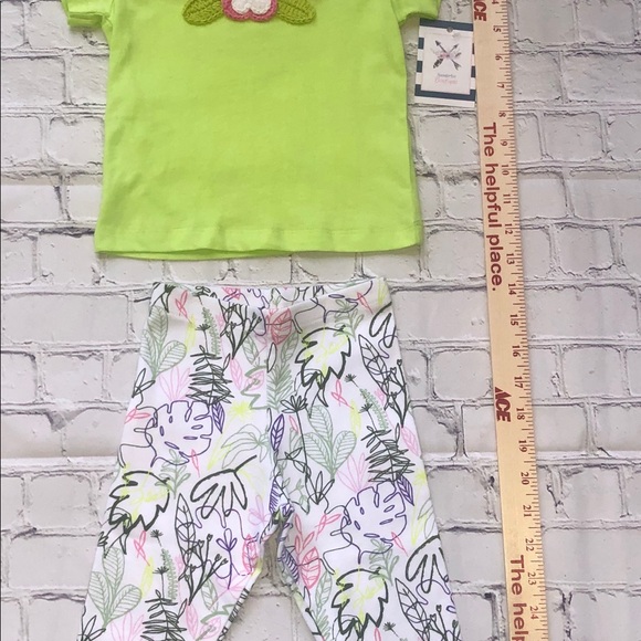 Girls 9-12m top and legging outfit custom - Picture 3 of 3